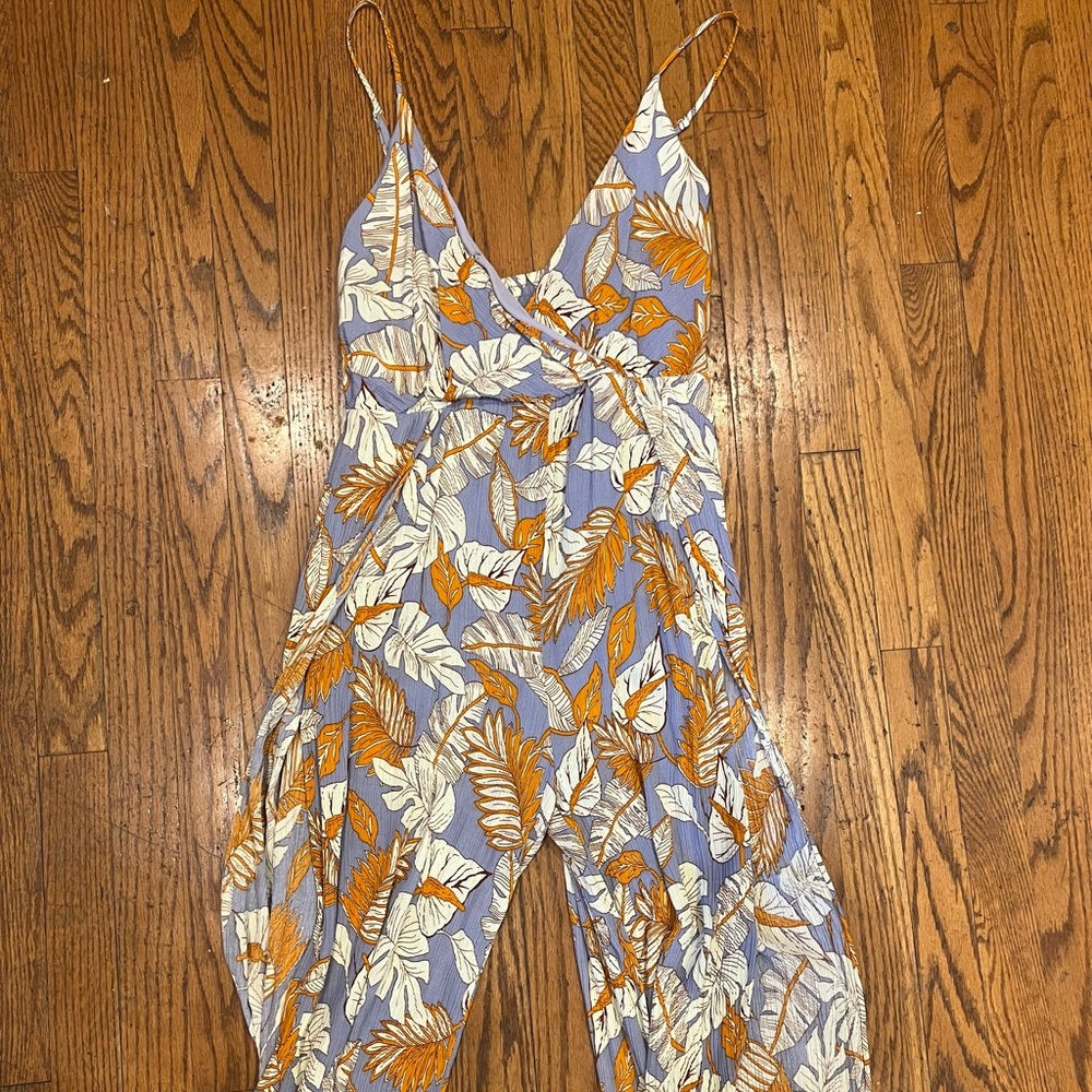 Purple, orange, white jumpsuit